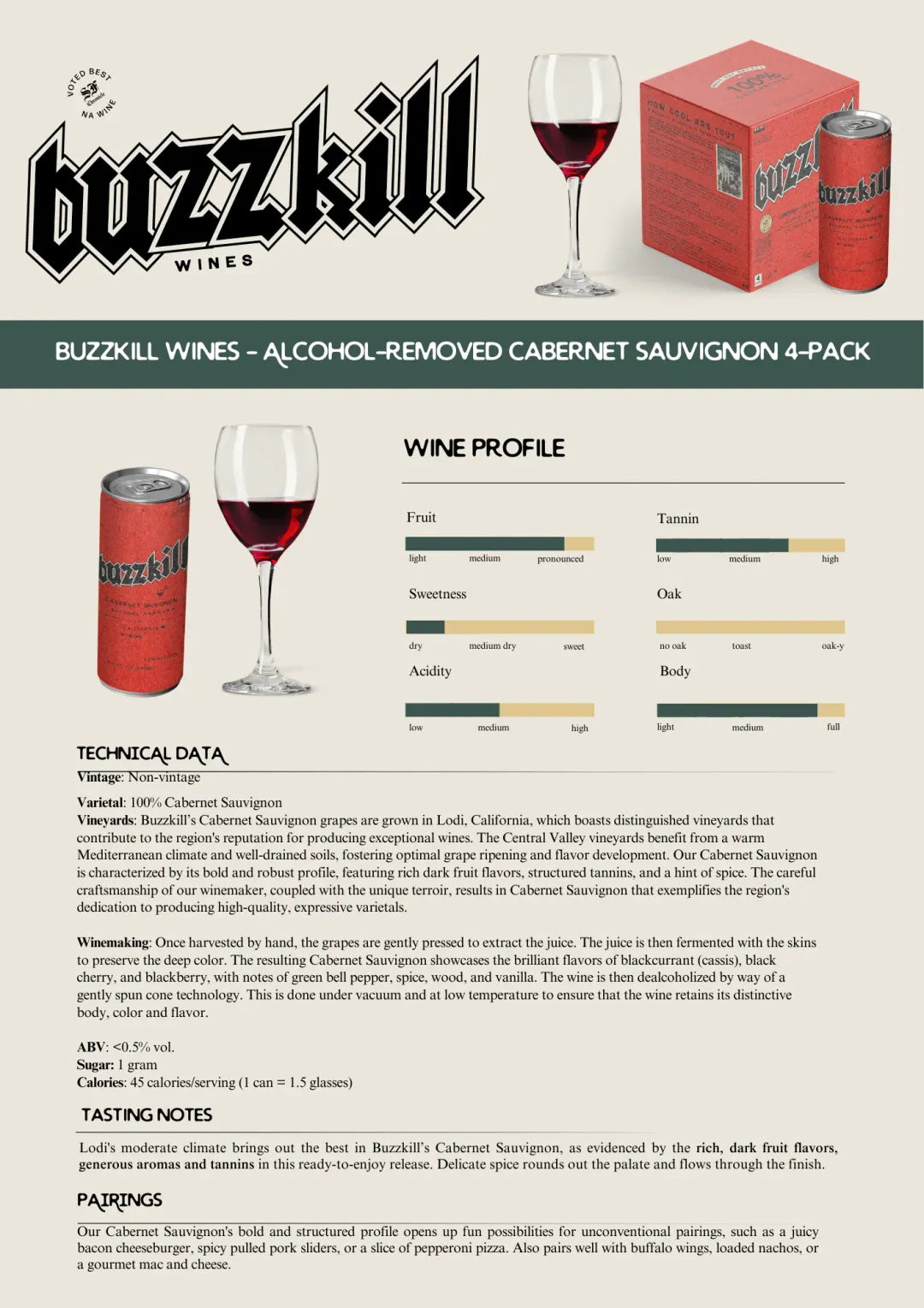 Buzzkill Cabernet Sauvignon 4-pack