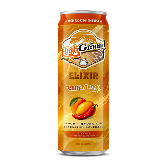 High Ground Elixirs Mushroom Seltzer: Chili Mango