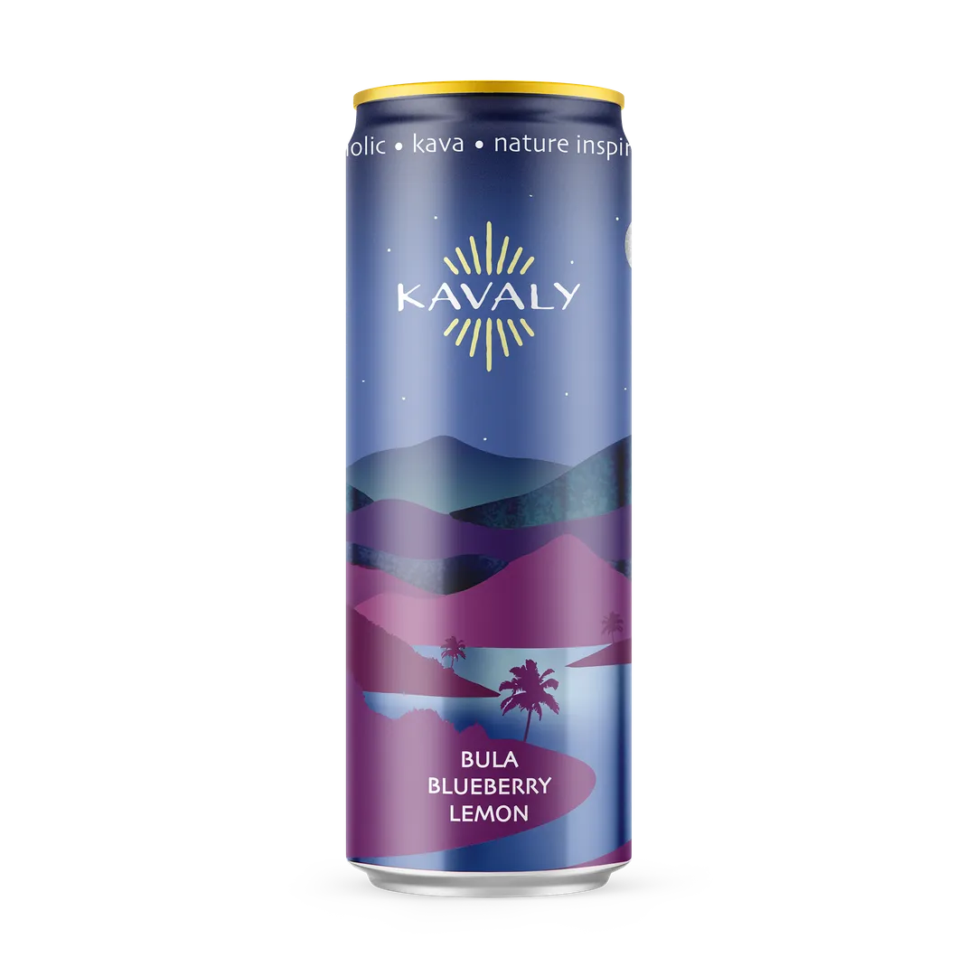 Kavaly Kava-Infused Blueberry Lemon 4-pack