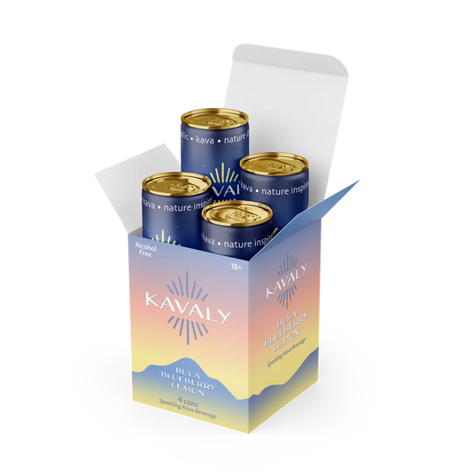 Kavaly Kava-Infused Blueberry Lemon 4-pack