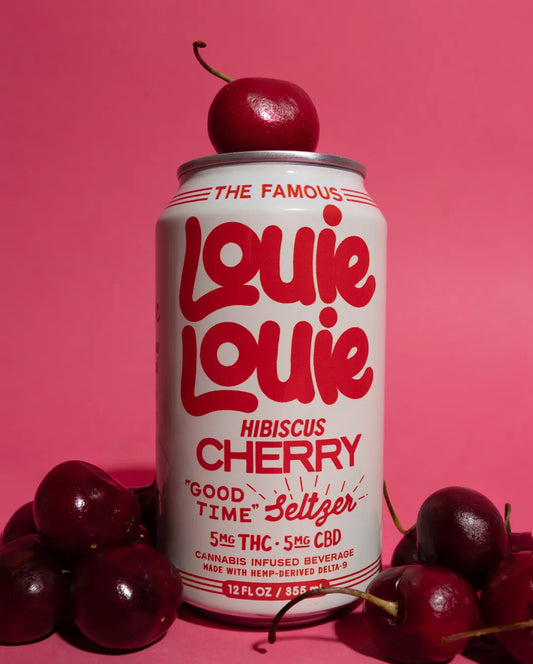 Louie Louie Cherry Hibiscus Good Time Seltzer 4-pack