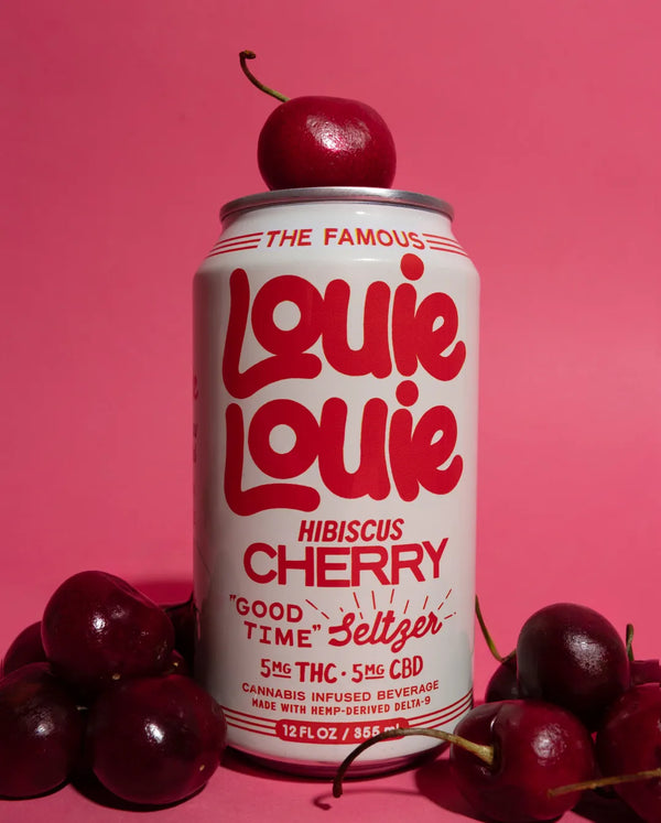 Louie Louie Cherry Hibiscus Good Time Seltzer 4-pack