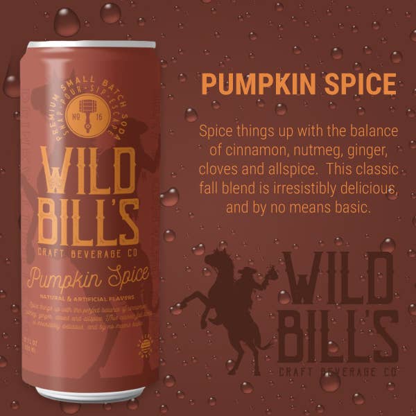 Wild Bill's Pumpkin Spice Premium Cane Sugar Soda