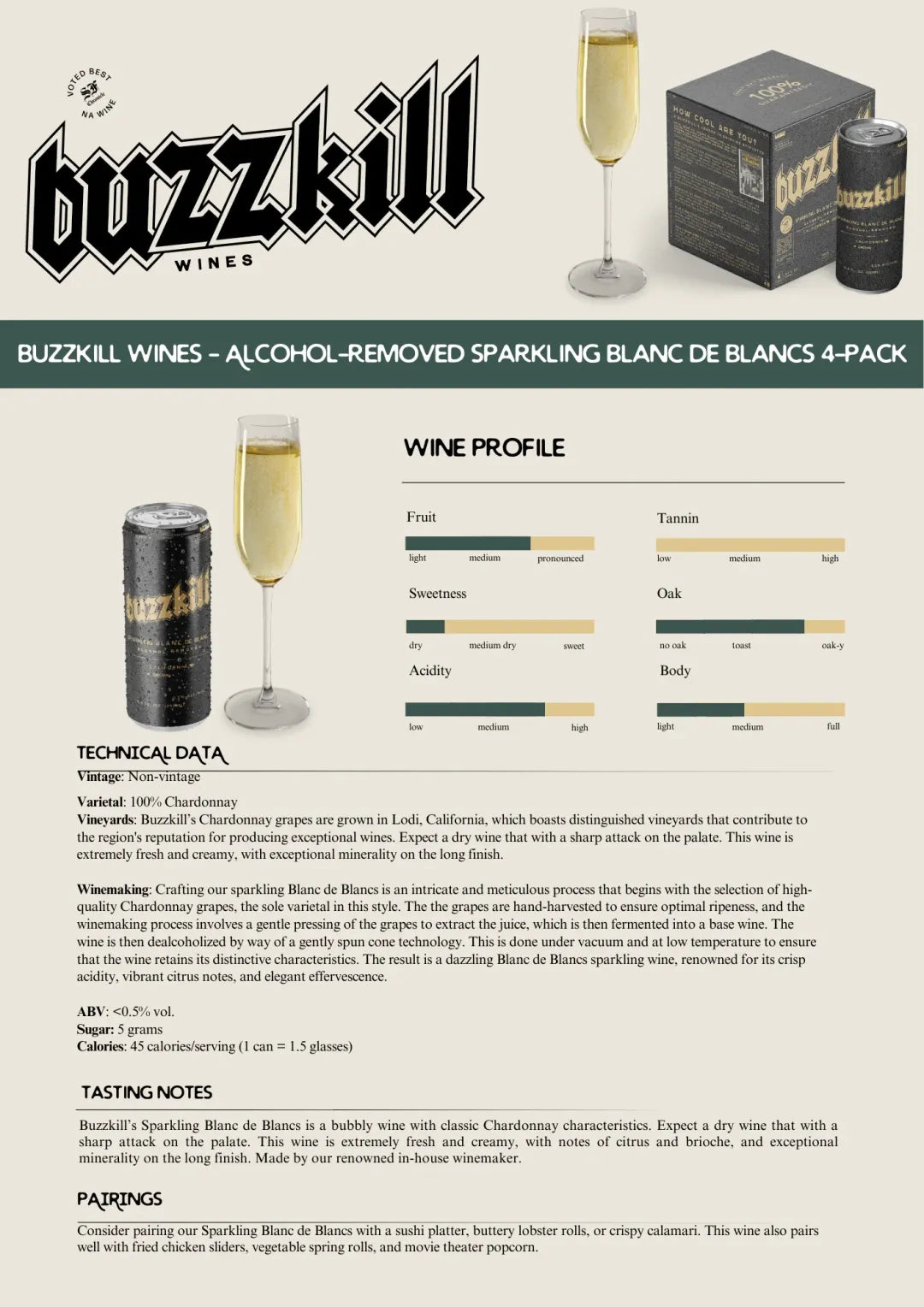 Buzzkill Blanc de Blancs (4-pack)